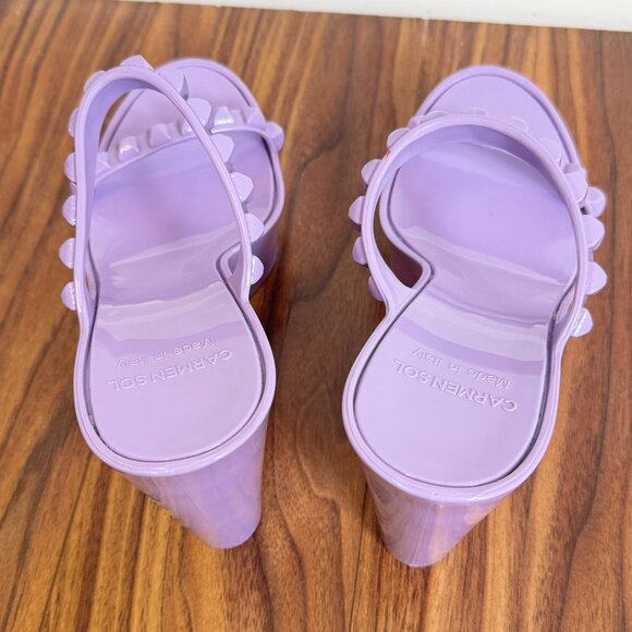 Carmen Sol Purple Tonino Platform JellyWedge Sandals - Picture 8 of 13